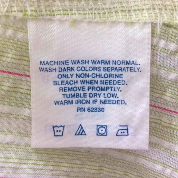 Land’s End NEW Green Stripe Sleeveless Button Down Shirt - Picture 6 of 6